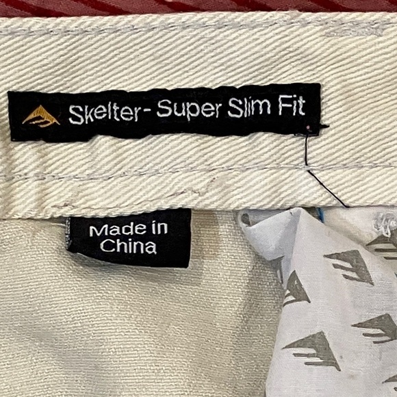 Emerica. Men’s size 36 W36L30 rise 10” skelter super slim fit jean pants - ecru - Picture 14 of 16